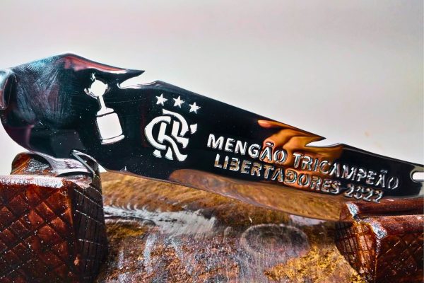 Faca Artesanal Modelo Folha FLAMENGO - Image 2