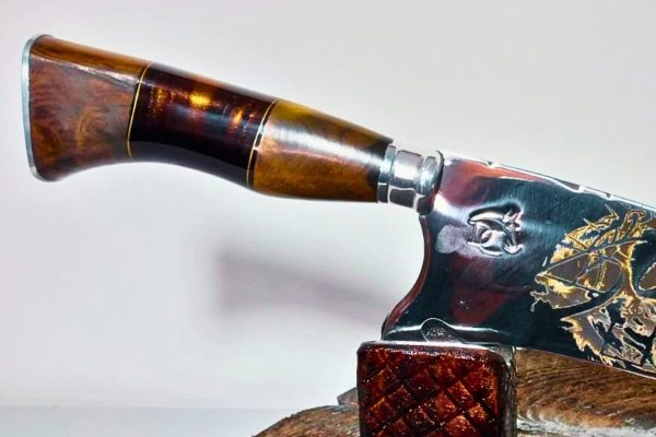 Faca Artesanal Picanheira com Gravação a Laser – Imagem de Cristo 4mm de dorso. - Image 4